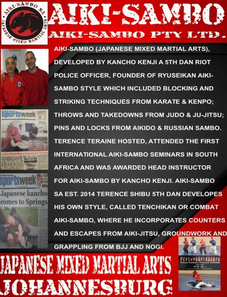 AIKI-SAMBO AIKI-SAMBO PTY LTD JAPANESE MIXED MARTIAL ARTS JHB