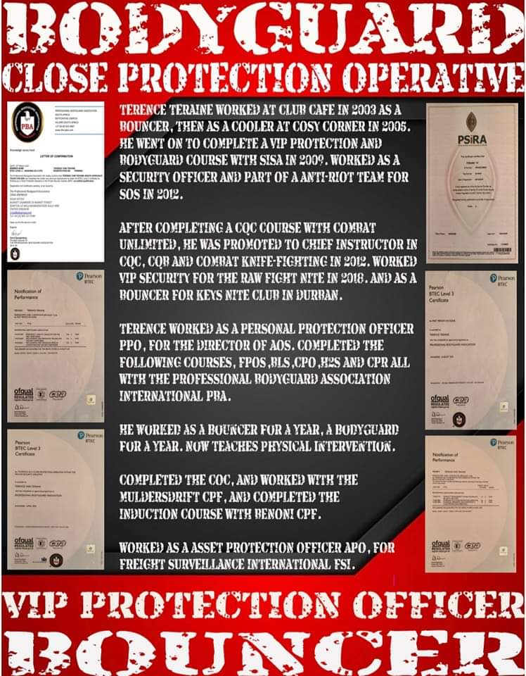 BODYGUARD CLOSE PROTECTION OPERATIVE – VIP PROTECTION OFFICER BOUNCER