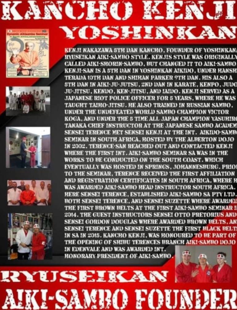 KANCHO KENJI YOSHINKAN RYUSEIKAN AIKI-SAMBO FOUNDER