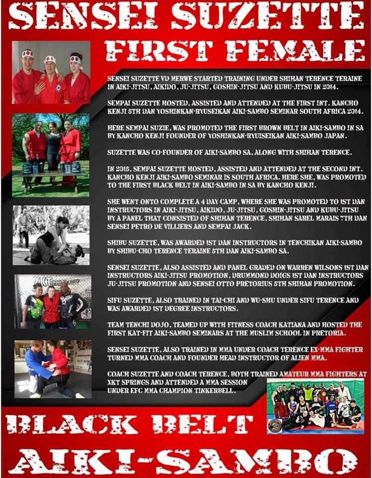 SENSEI SUZETTE FIRST FEMALE BLACK BELT