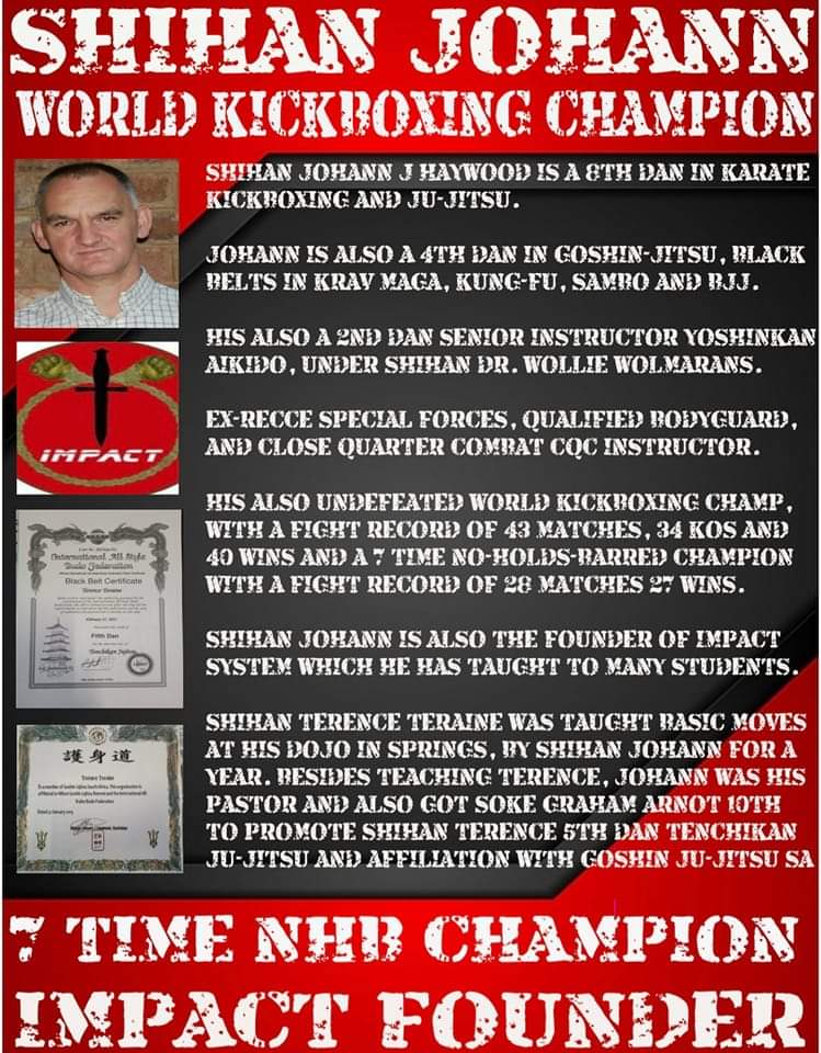 SHIHAN JOHANN WORLD KICKBOXING CHAMPION
