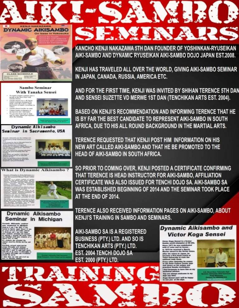 SIKI SAMBO SEMINARS TRAINING SAMBO