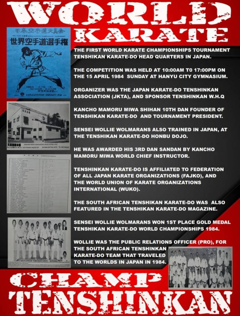 WORLD KARATE – WOLLIE – CHAMP TENSHINKAN