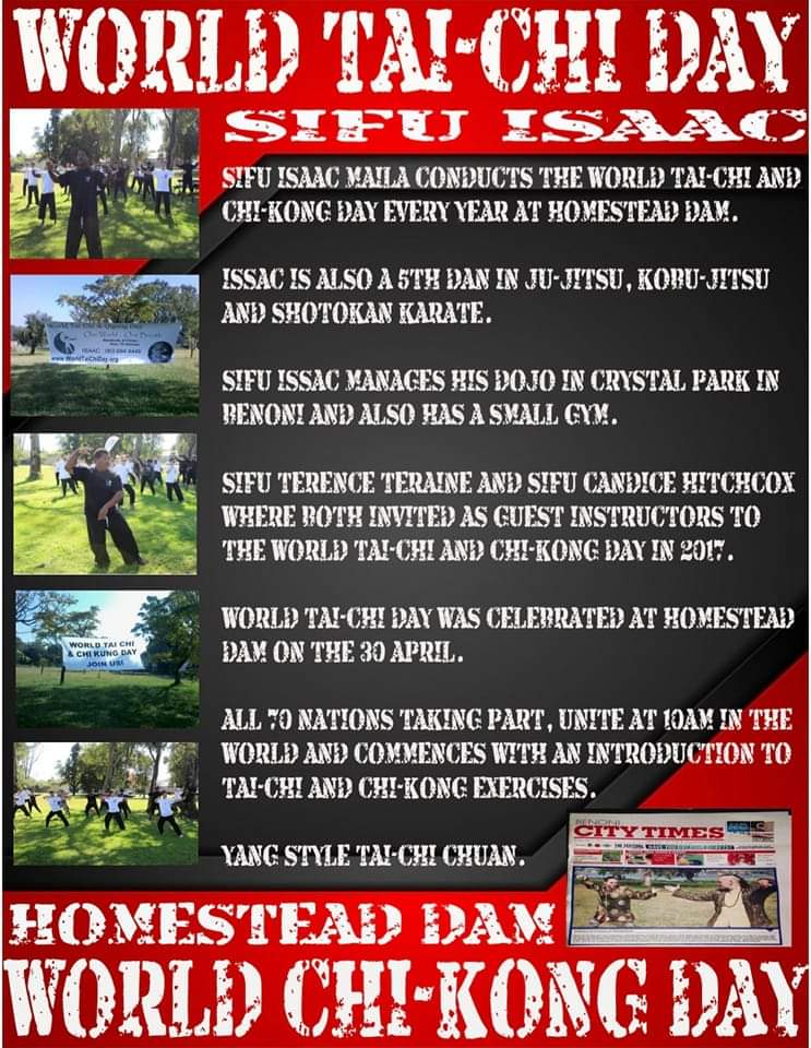 WORLD TAI-CHI DAY SIFU ISAAC – HOMESTEAD DAM WORLD CHI-KONG DAY