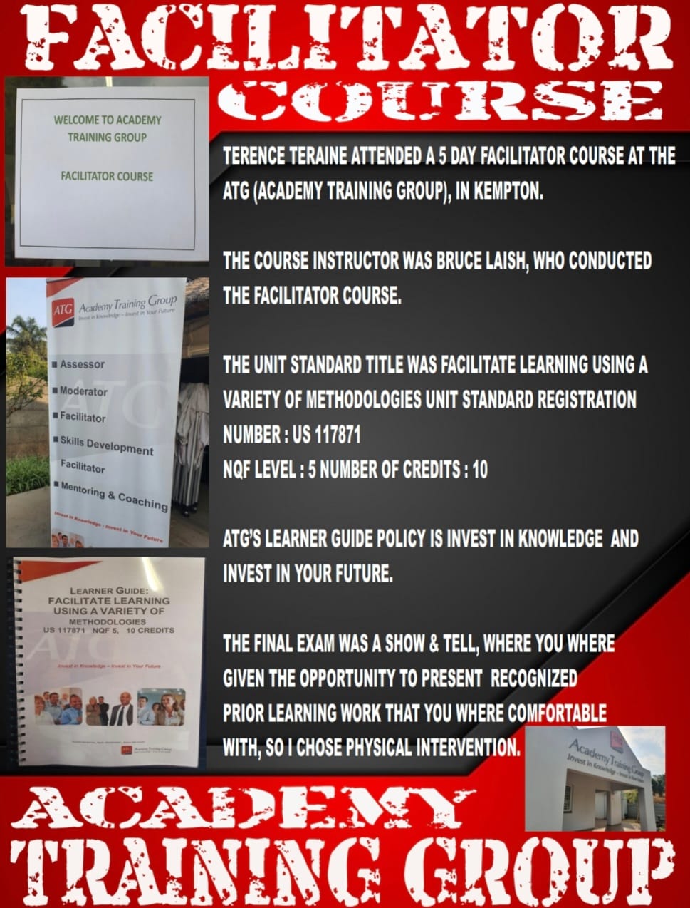 FACILITATOR COURSE – TERENCE TERAINE – ATG